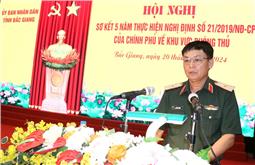 UBND tỉnh Bắc Giang sơ kết 5 năm thực hiện Nghị định số 21 của Chính phủ về khu vực phòng thủ